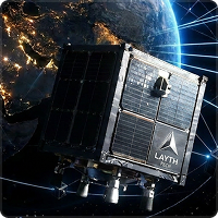 Saudi-built satellite in orbit concept visualization